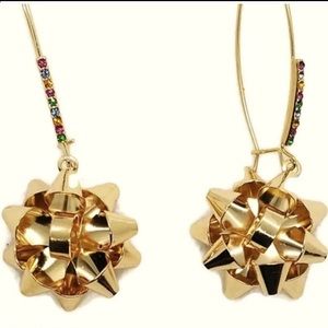 Betsey Johnson Holiday Package Bow Earrings